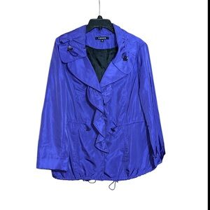 Chaus purple ruffel jacket size medium